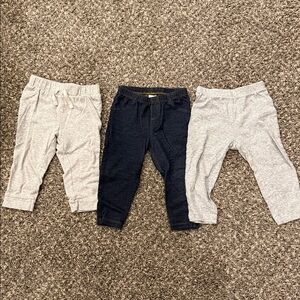 Kids' Gray and Navy Jogger Pants Set 18 month